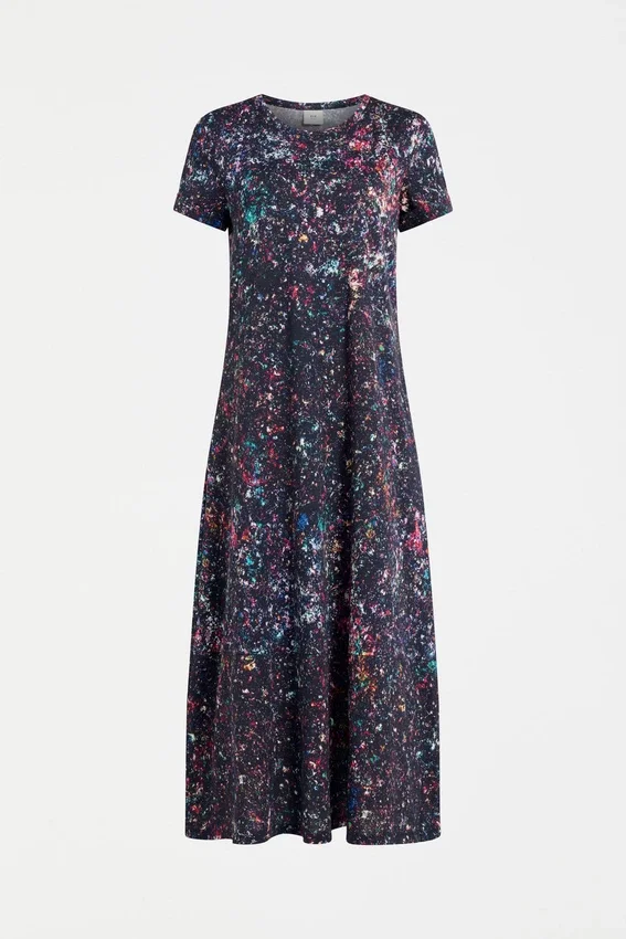 Haki-klänning med Tola-tryck Haki-klänning med Tola-tryck