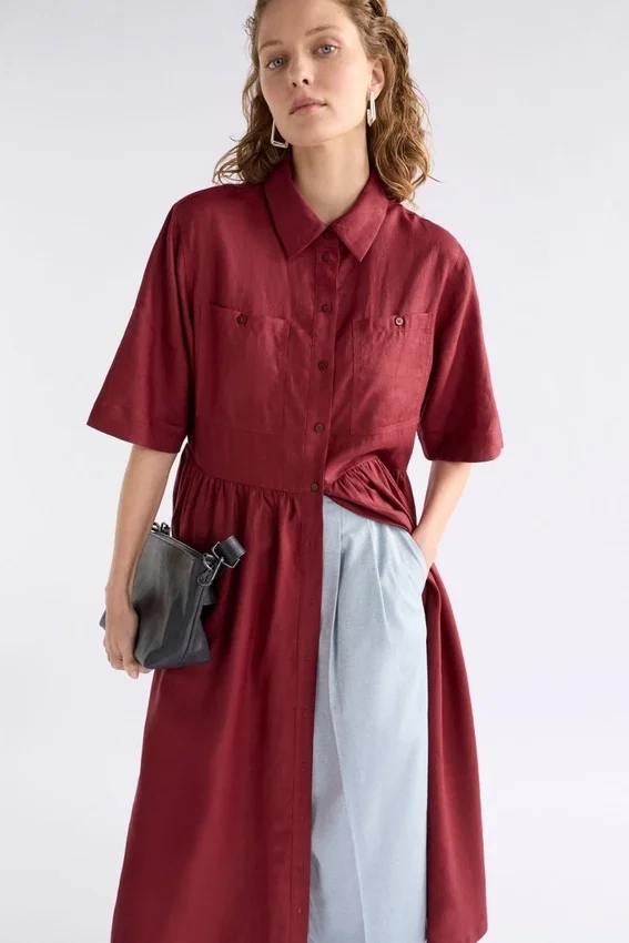 Llinen Light Dress Bordeaux Llinen Light Dress Bordeaux