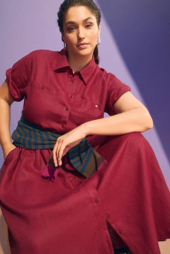 Llinen Light Dress Bordeaux Llinen Light Dress Bordeaux