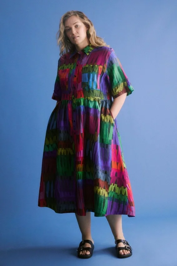 Llinen Light Dress Lind Print Llinen Light Dress Lind Print