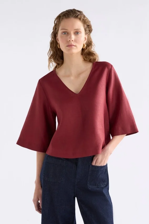 Llinen Light V-ringad topp Llinen Light V-ringad topp