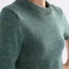 Luft Lurex-stickad topp Salvia Guld Luft Lurex-stickad topp Salvia Guld