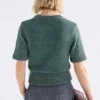 Luft Lurex-stickad topp Salvia Guld Luft Lurex-stickad topp Salvia Guld