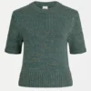 Luft Lurex-stickad topp Salvia Guld Luft Lurex-stickad topp Salvia Guld