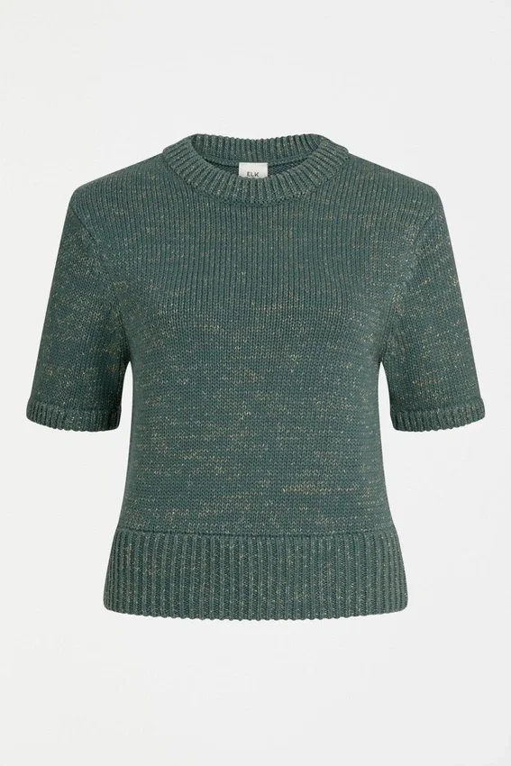 Luft Lurex-stickad topp Salvia Guld Luft Lurex-stickad topp Salvia Guld